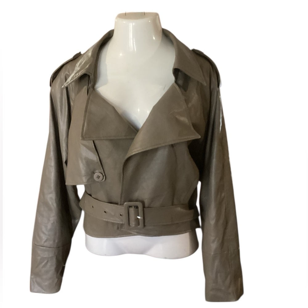 F21 faux leather crop jacket. 3X